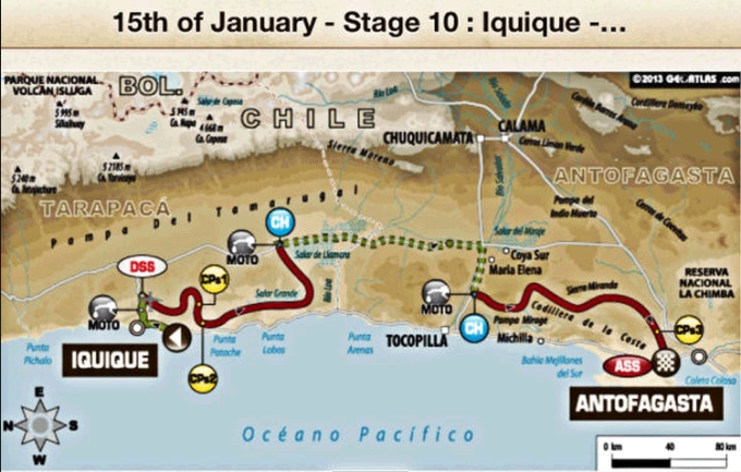 Dakar etappe 10: van Iquique naar Antofagasta